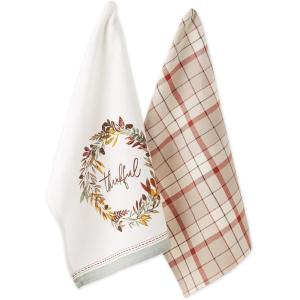 imageDII Fall Kitchen Towels for Kitchen Decorative Cotton Dish Towel Set 18x28 Grateful Heart 2 CountThankful Autumn