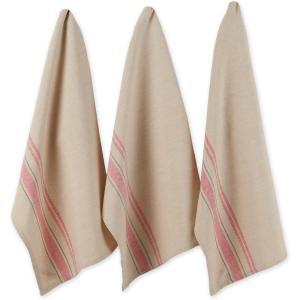 imageDII French Stripe Dishtowels Kitchen Collection 20 x 30 Set of 3 Chambray BlueRed