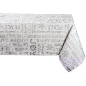 imageDII Holiday Collection Metallic Christmas Gold Holly Leaves 60x104Silver Holiday Collage