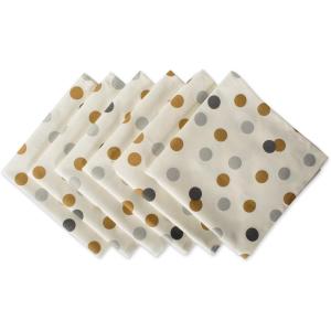 imageDII Holiday Dining Table Linen Metallic Fabric Kitchen Dcor Christmas Tablecloth 60x84 Silver Holiday CollageSilver  Gold Polka Dot Confetti
