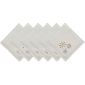 imageDII Holiday Dining Table Linen Sparkle Metallic Kitchen Dcor Table Runner 14x72 Jacquard SnowflakesGold  Silver Snowflakes