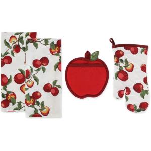 imageDII Kitchen Gift Set Collection Pot Holder ampamp 3 Dish Towels Fresh Herbs 4 PieceApple Orchard