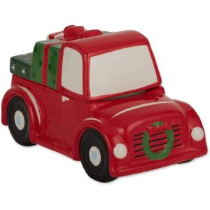 imageDII Seasonal Holiday Baking Collection Decorative Kitchen Servewrucke 105x6x65 Red Christmas Truck Cookie Jar