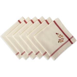 imageDII Thankful Autumn Collection Fall Tabletop Decoration Reversible Placemat Set 13x19 Falls Bounty 4 PieceFalling Leaves