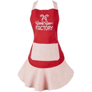 imageDII Womens Christmas Kitchen Apron Adjustable Adult Size for Cooking Baking Crafting ampamp EntertainingCandy Cane