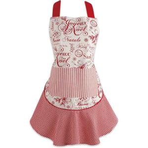 imageDII Womens Christmas Kitchen Apron Adjustable Adult Size for Cooking Baking Crafting ampamp EntertainingJoyeux Noel