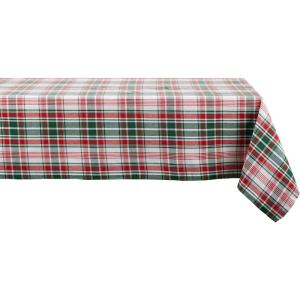 imageDII Yuletide Plaid Christmas Collection Holiday Dining Table Linen Tablecloth 60x84 Forest Green ampamp Maroon84 x 60 Rectangular
