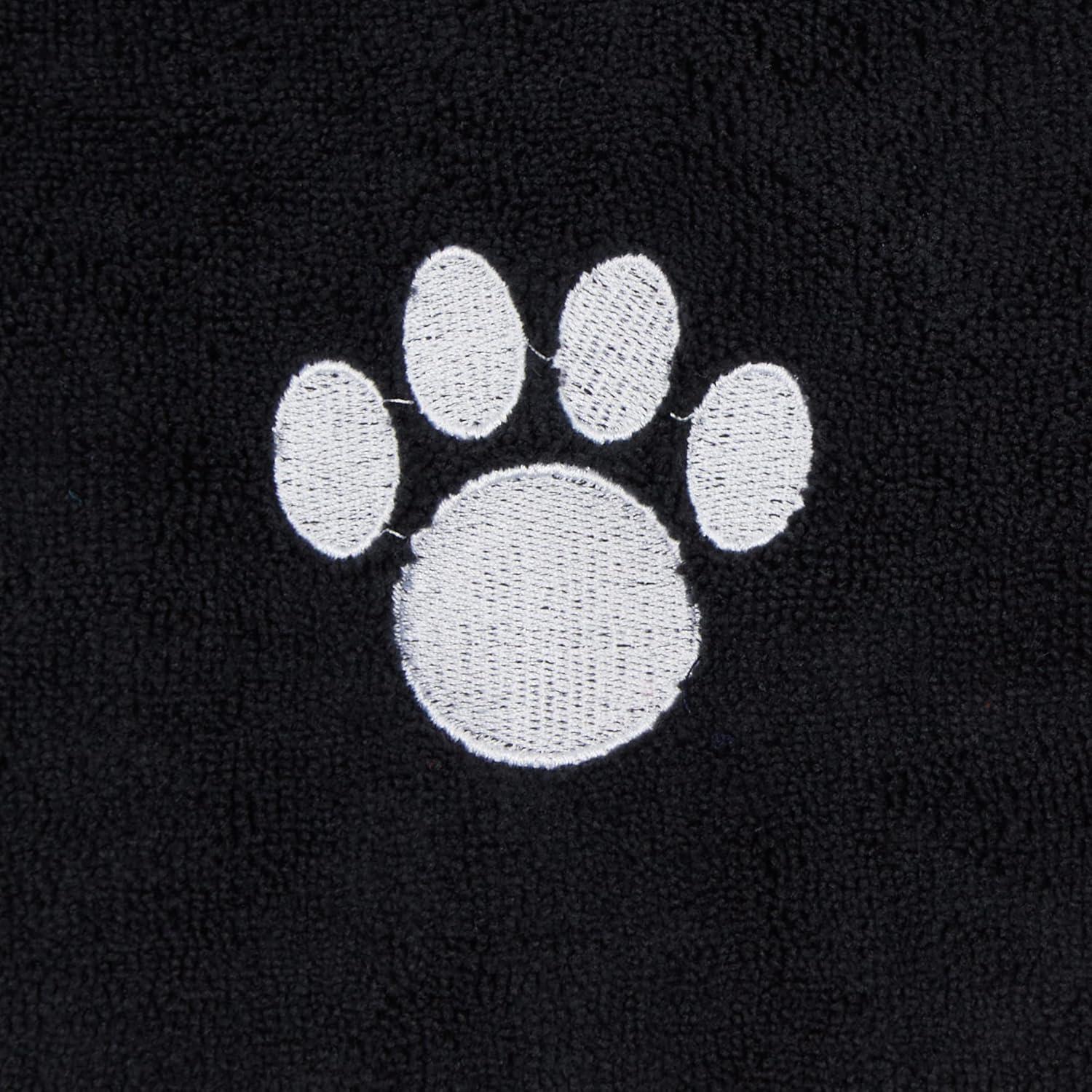imageBone Dry Pet Grooming Embroidered Microfiber Towel Drying Collection 15x30 Hunter GreenBlack