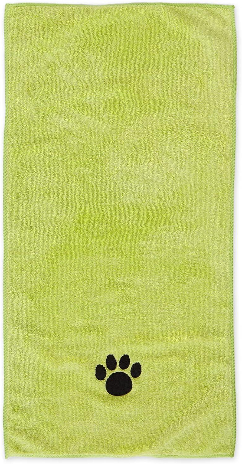 imageBone Dry Pet Grooming Embroidered Microfiber Towel Drying Collection 15x30 Hunter GreenLettuce Green