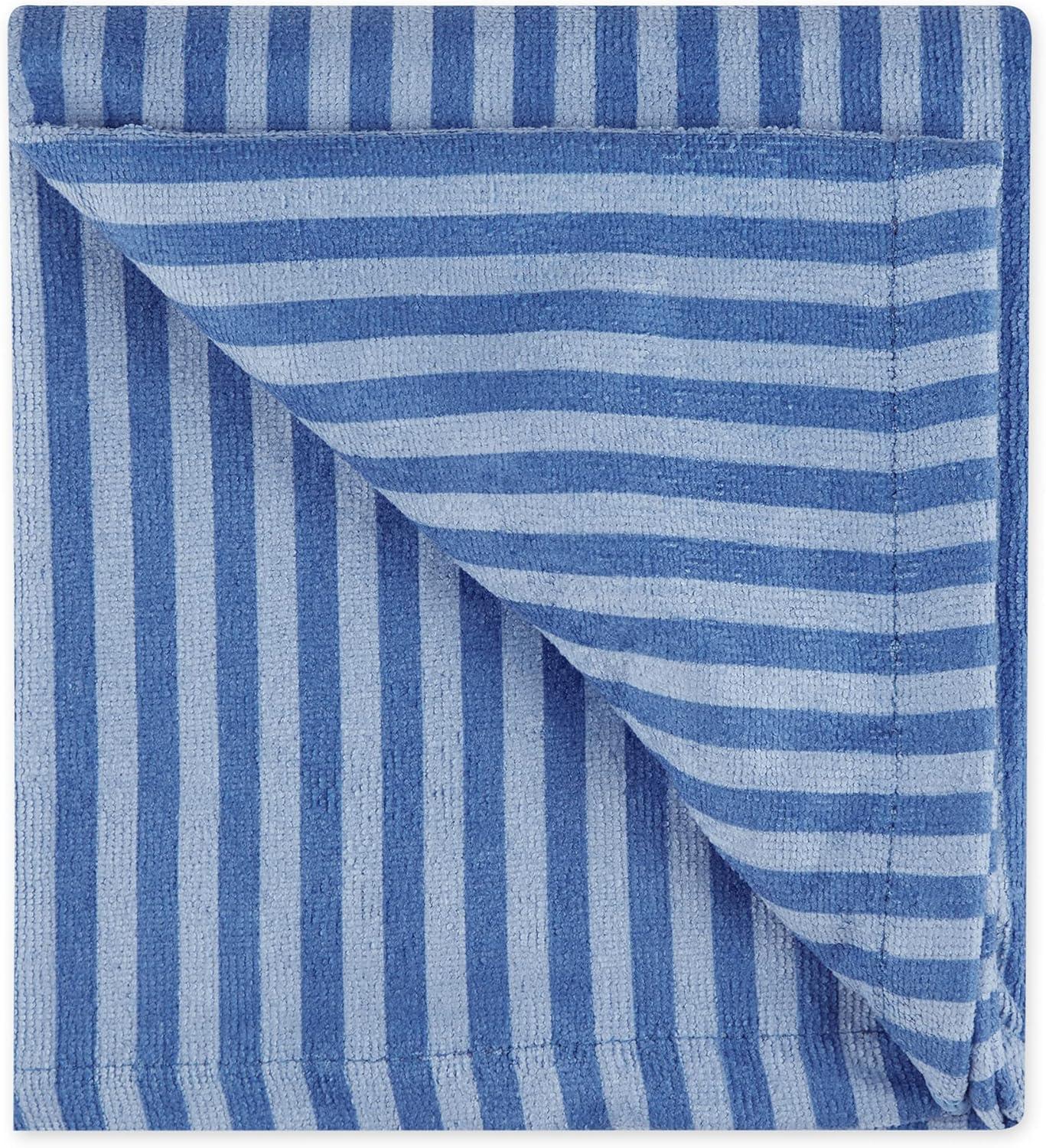 imageBone Dry Pet Grooming Towel Collection Absorbent Microfiber XLarge 41x235quot Striped TaupeBlue