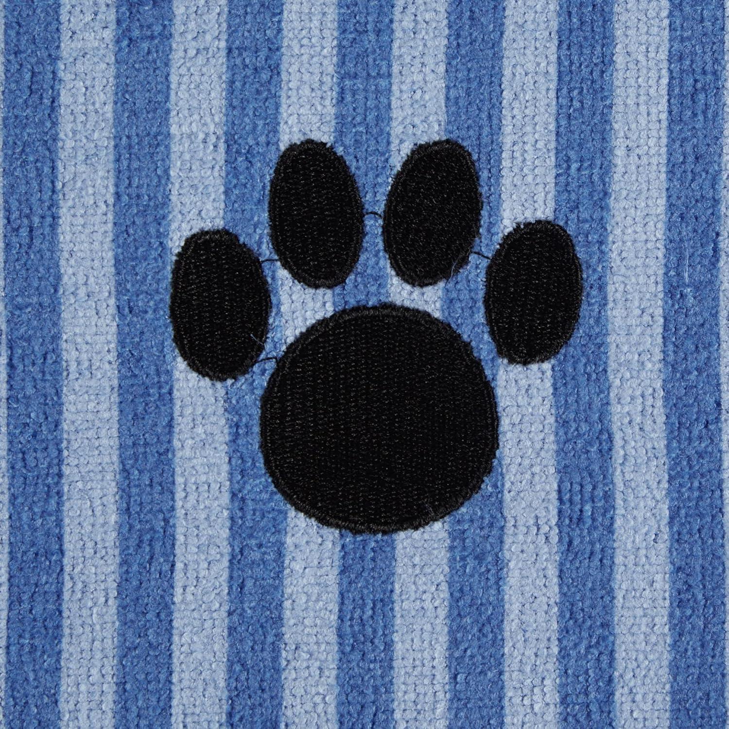 imageBone Dry Pet Grooming Towel Collection Absorbent Microfiber XLarge 41x235quot Striped TaupeBlue