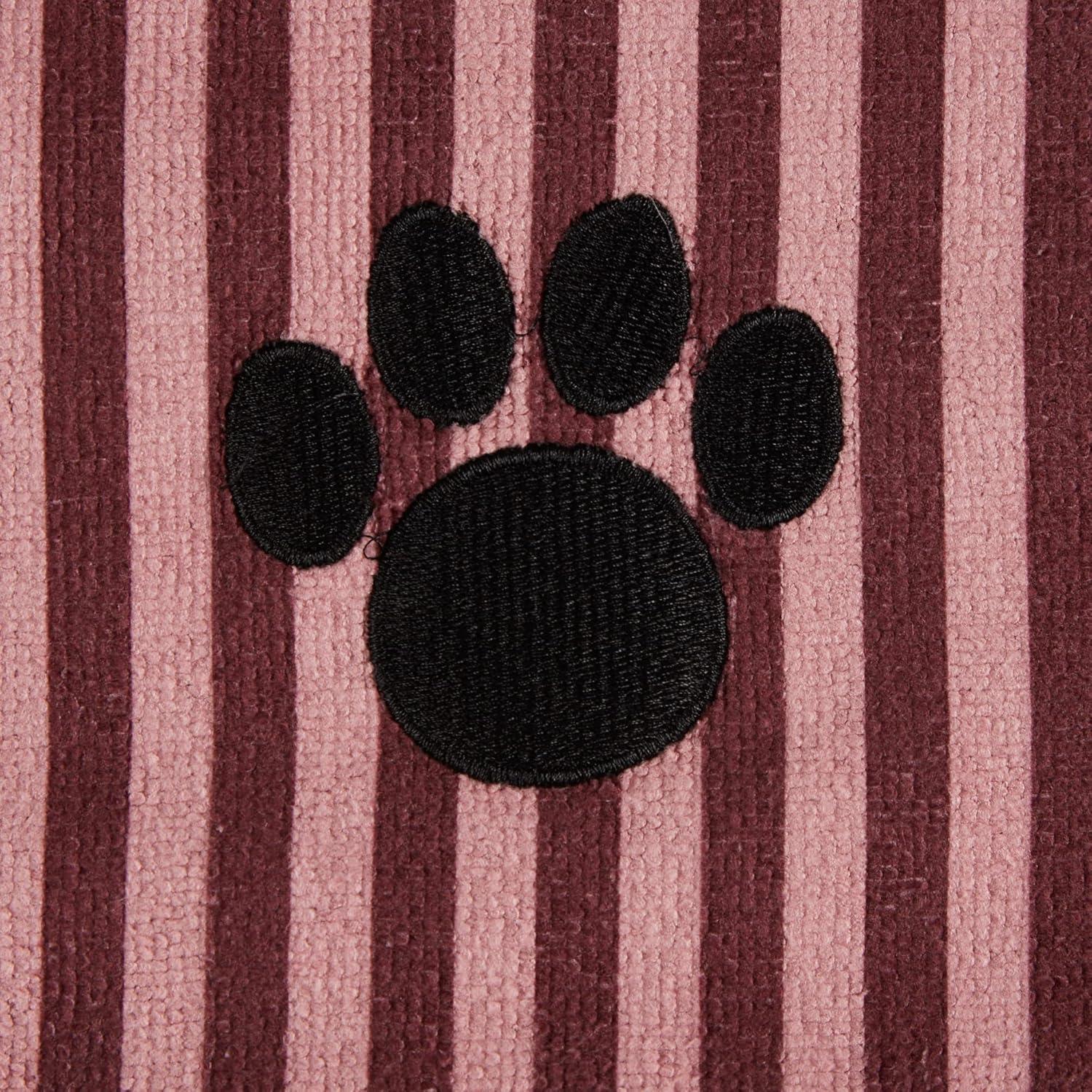 imageBone Dry Pet Grooming Towel Collection Absorbent Microfiber XLarge 41x235quot Striped TaupeCranberry