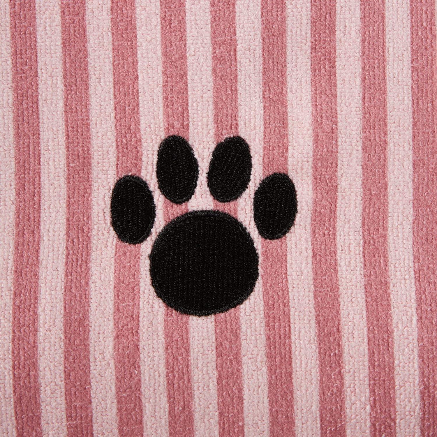 imageBone Dry Pet Grooming Towel Collection Absorbent Microfiber XLarge 41x235quot Striped TaupeRose
