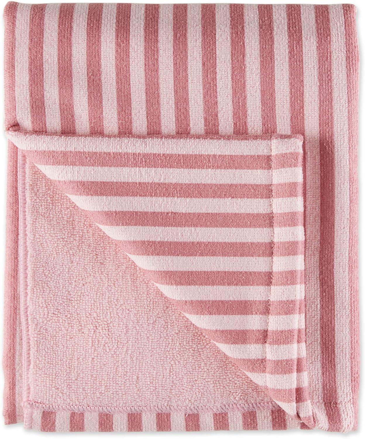 imageBone Dry Pet Grooming Towel Collection Absorbent Microfiber XLarge 41x235quot Striped TaupeRose