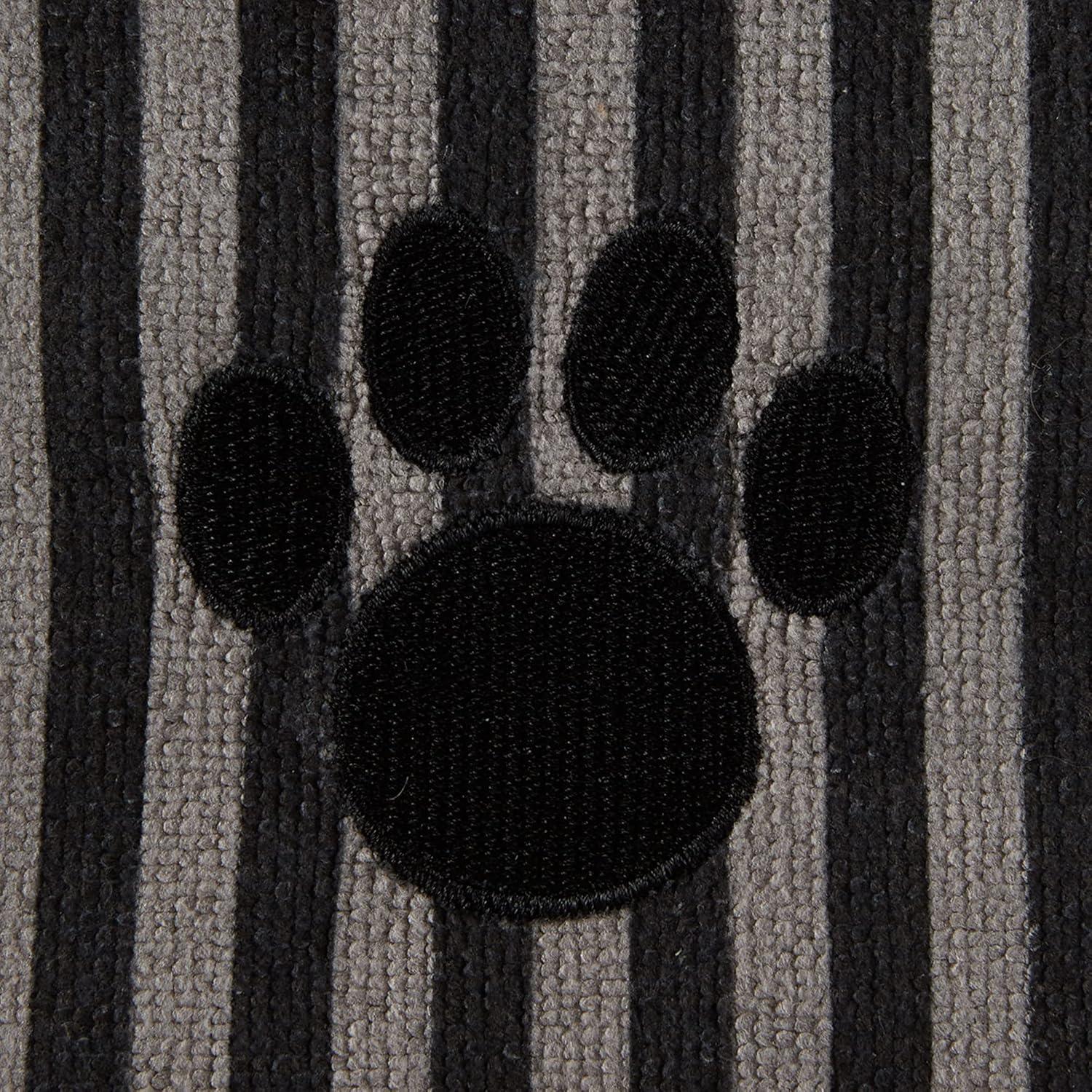 imageBone Dry Pet Grooming Towel Collection Absorbent Microfiber XLarge 41x235quot Striped TaupeStriped Black