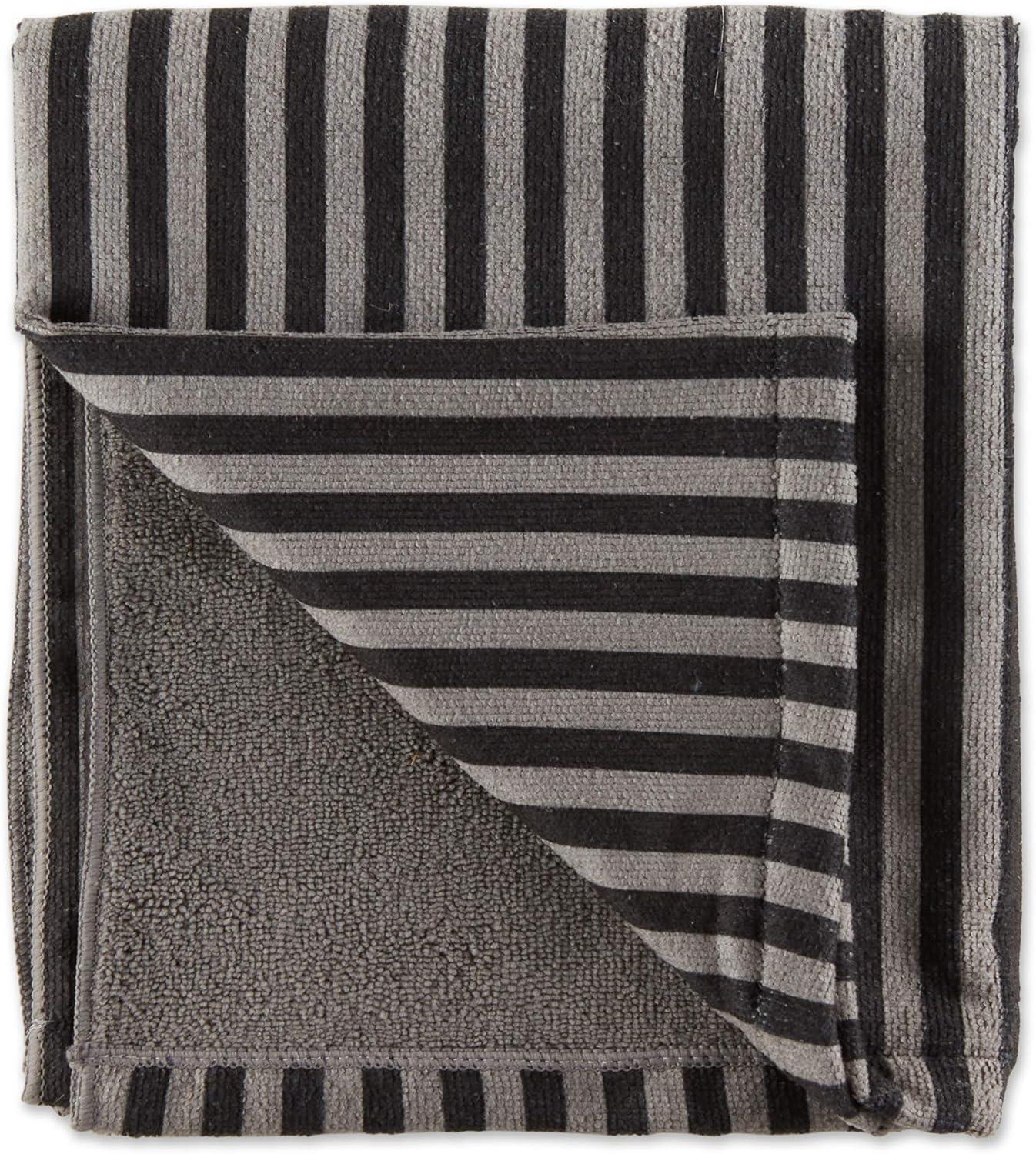 imageBone Dry Pet Grooming Towel Collection Absorbent Microfiber XLarge 41x235quot Striped TaupeStriped Black