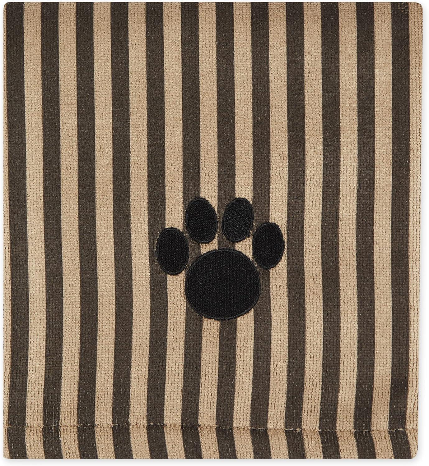 imageBone Dry Pet Grooming Towel Collection Absorbent Microfiber XLarge 41x235quot Striped TaupeStriped Brown