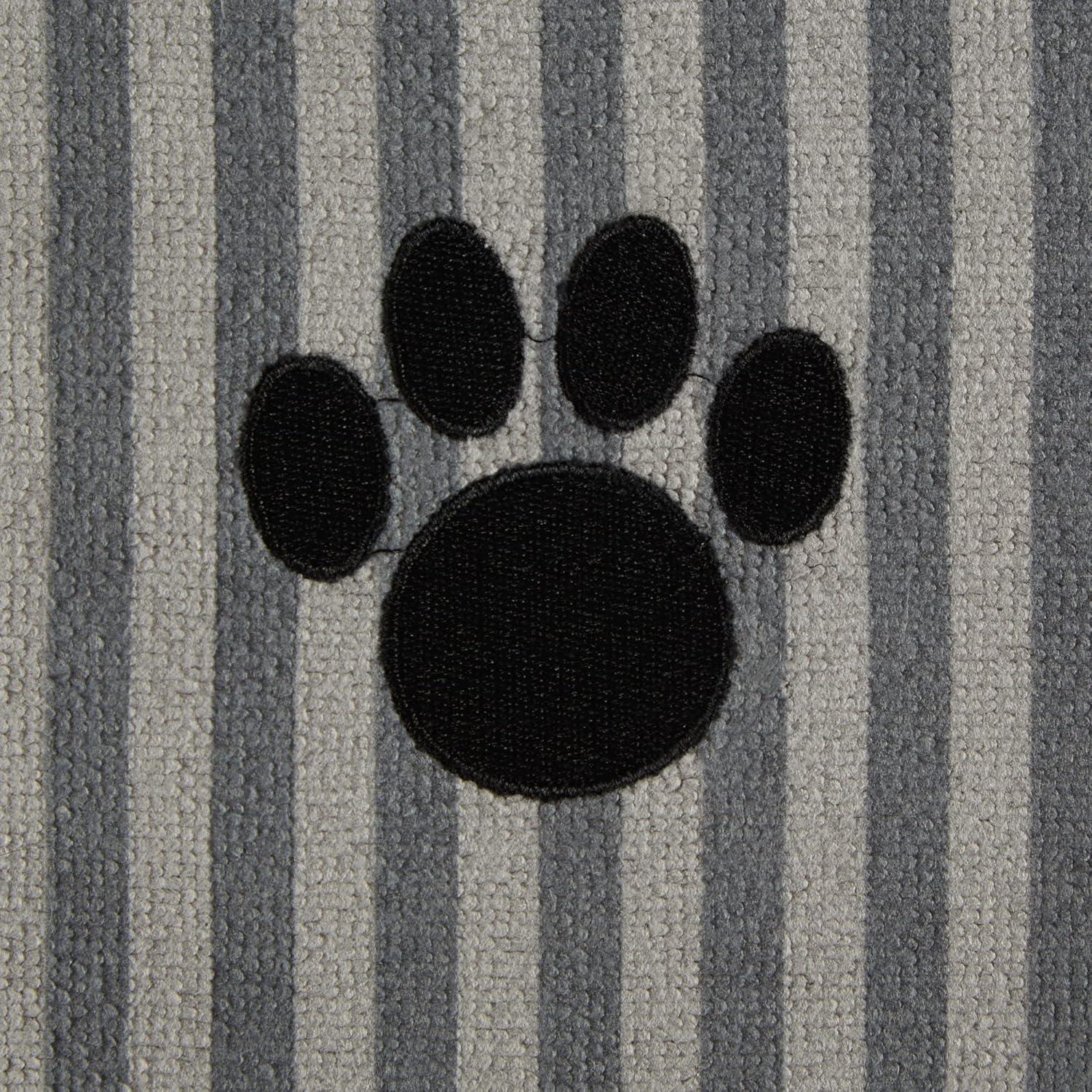 imageBone Dry Pet Grooming Towel Collection Absorbent Microfiber XLarge 41x235quot Striped TaupeStriped Gray