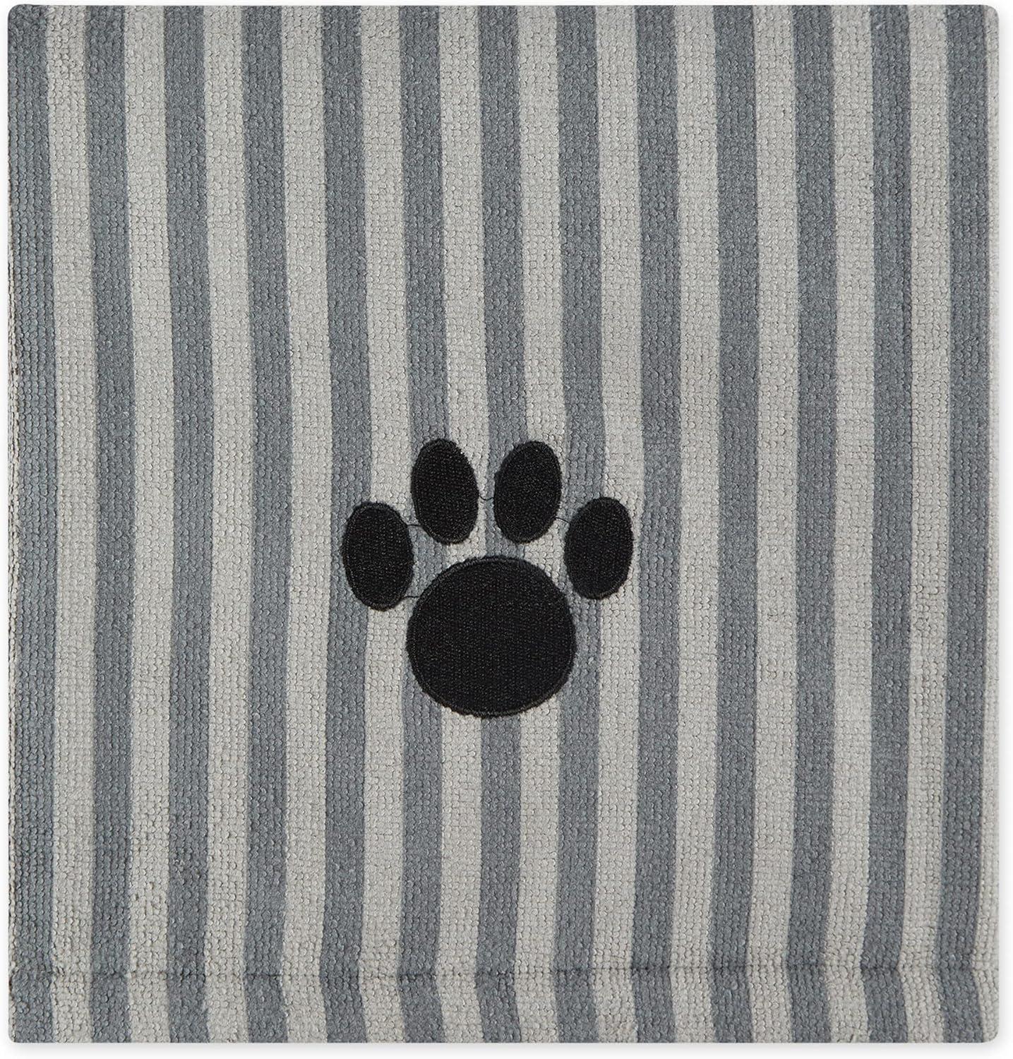 imageBone Dry Pet Grooming Towel Collection Absorbent Microfiber XLarge 41x235quot Striped TaupeStriped Gray