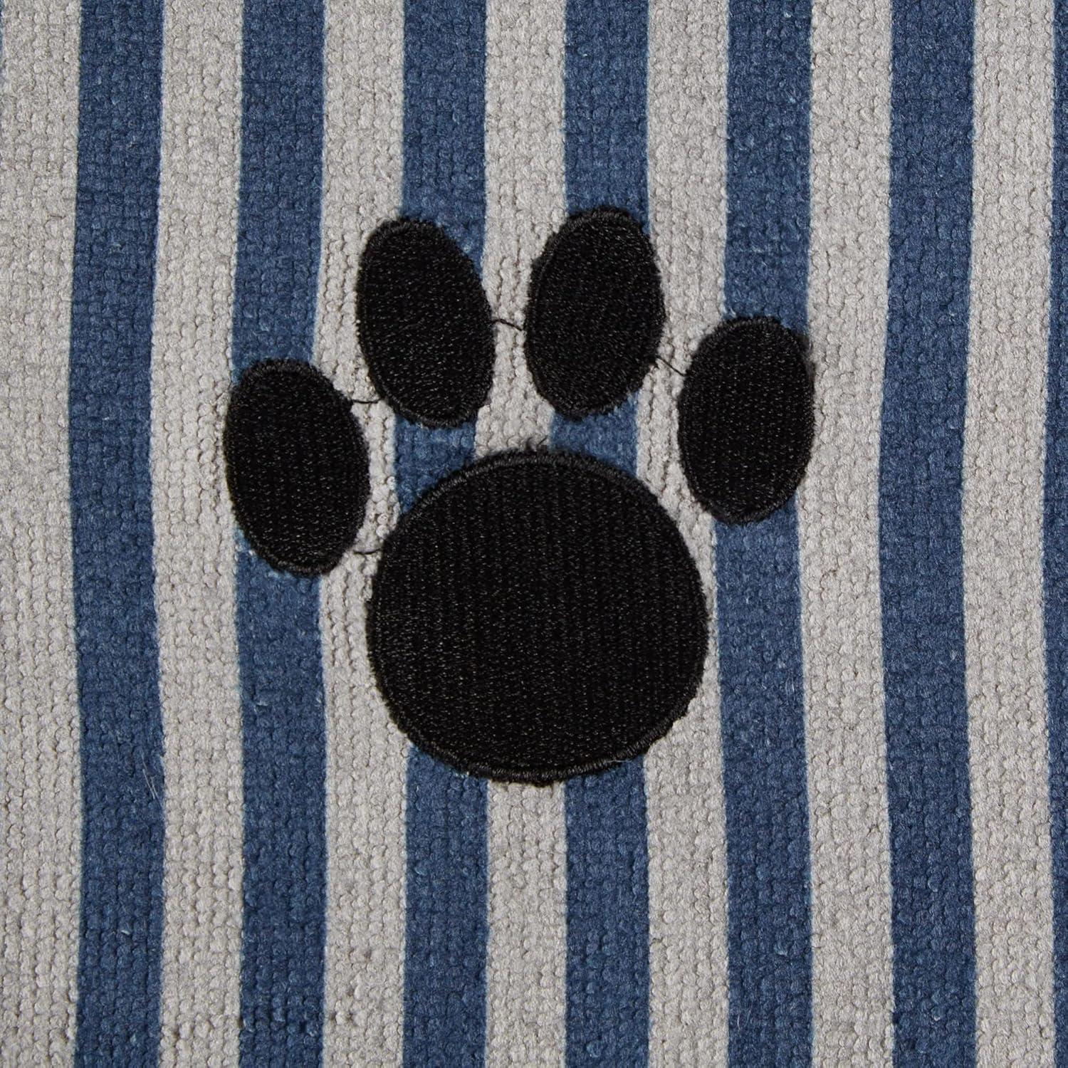 imageBone Dry Pet Grooming Towel Collection Absorbent Microfiber XLarge 41x235quot Striped TaupeStriped Navy