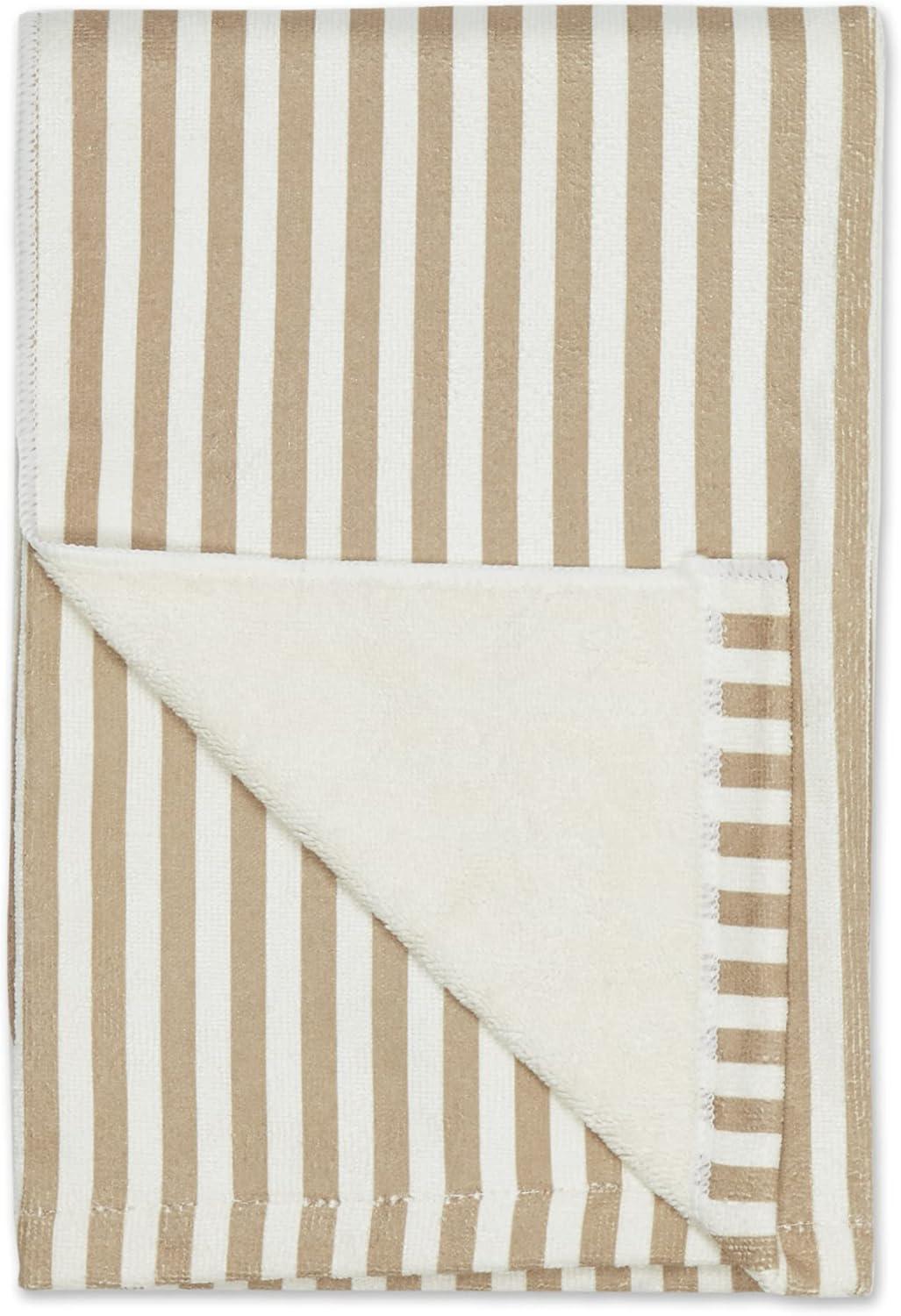 imageBone Dry Pet Grooming Towel Collection Absorbent Microfiber XLarge 41x235quot Striped TaupeStriped Taupe