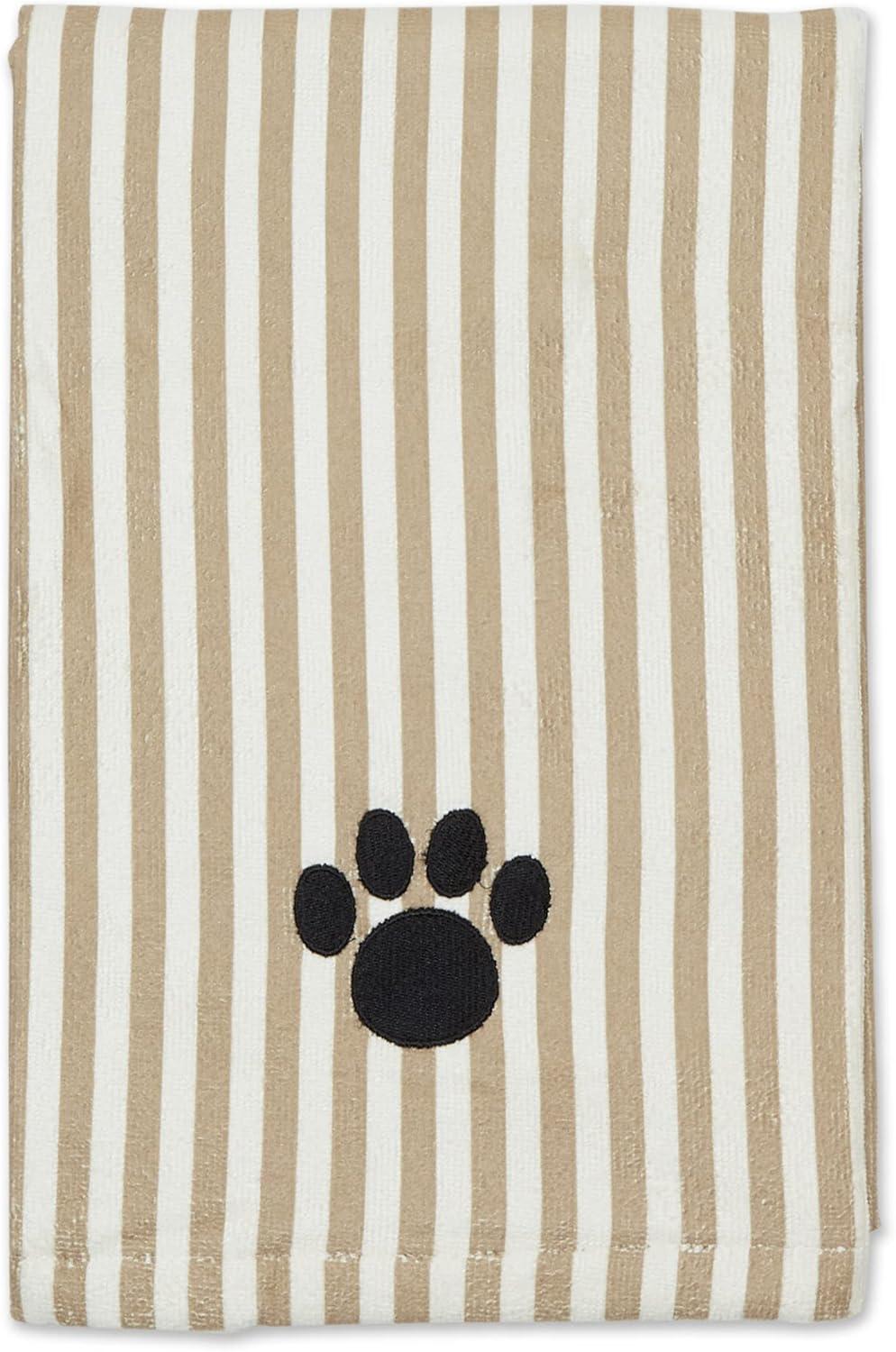 imageBone Dry Pet Grooming Towel Collection Absorbent Microfiber XLarge 41x235quot Striped TaupeStriped Taupe