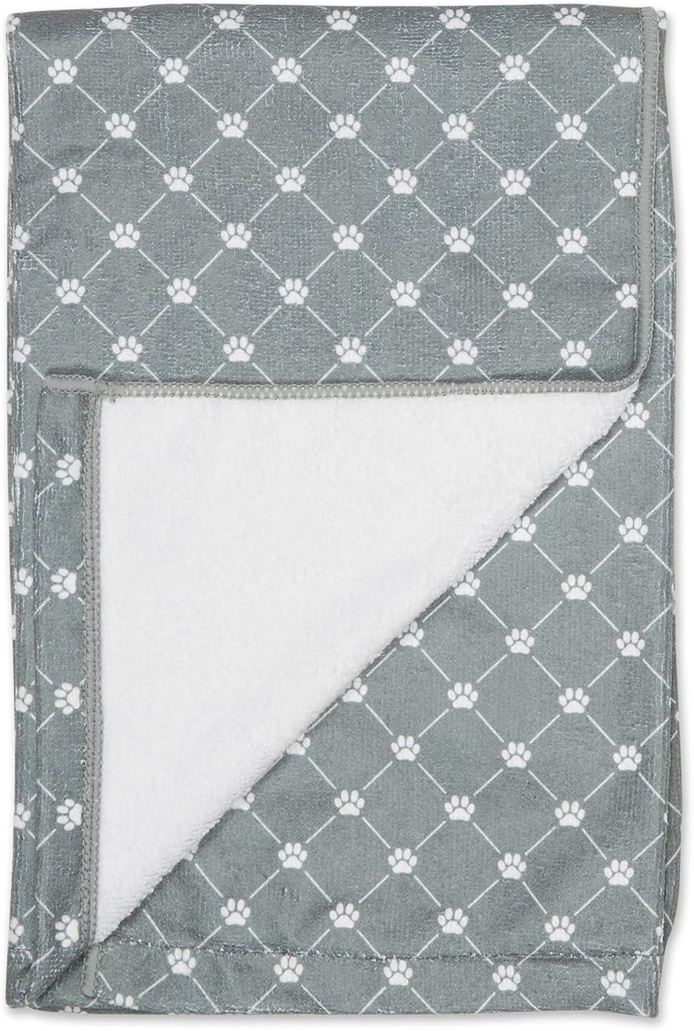 imageBone Dry Pet Grooming Towel Collection Absorbent Microfiber XLarge 41x235quot Trellis GrayGray