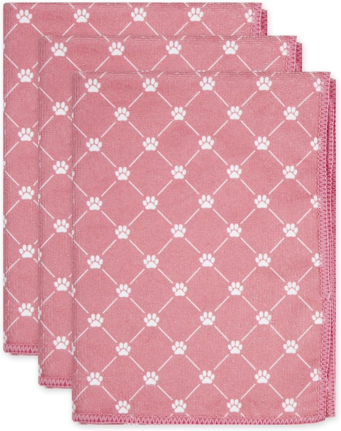 imageBone Dry Pet Grooming Towel Collection Absorbent Microfiber XLarge 41x235quot Trellis GrayTrellis Hunter Green
