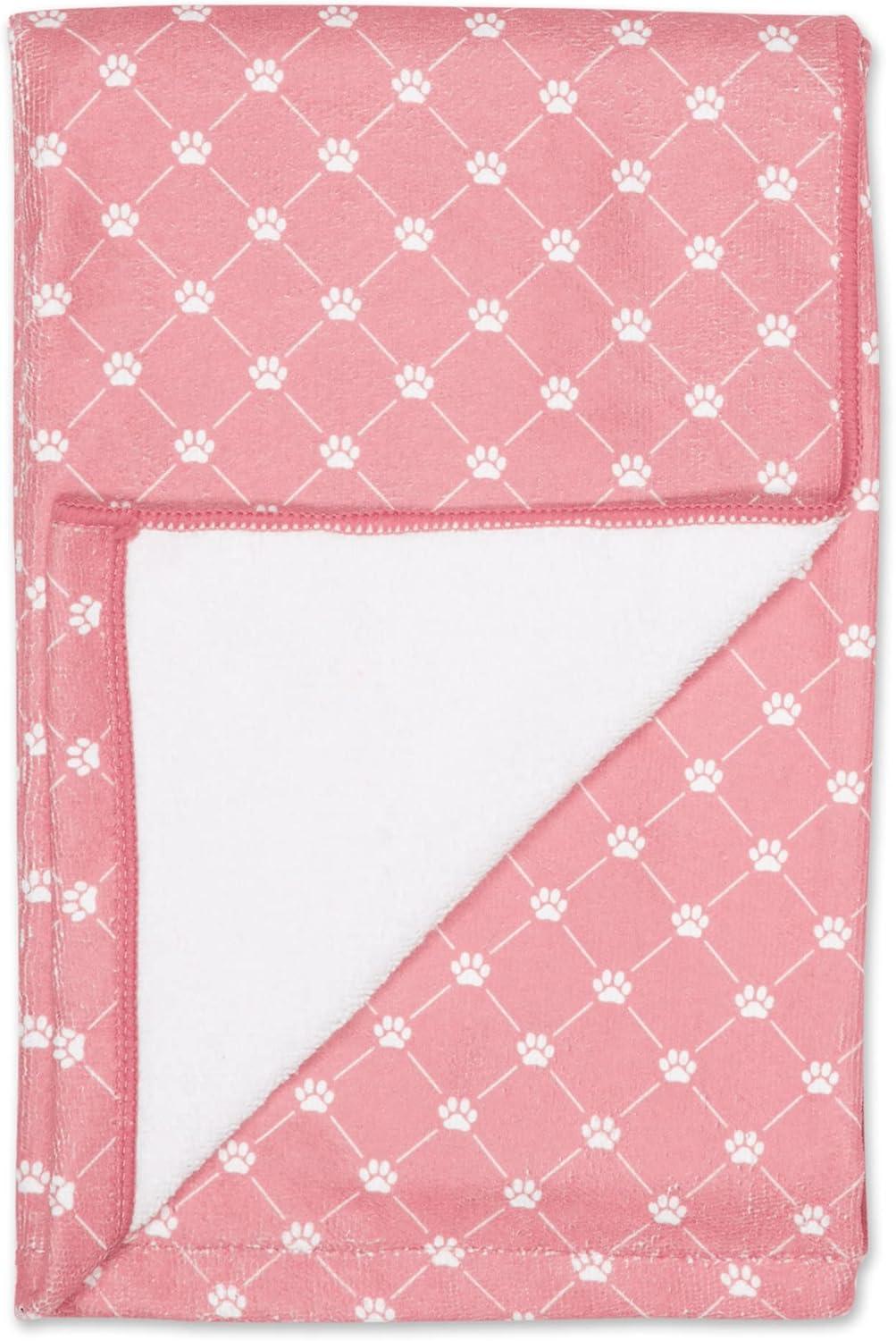 imageBone Dry Pet Grooming Towel Collection Absorbent Microfiber XLarge 41x235quot Trellis GrayTrellis Rose