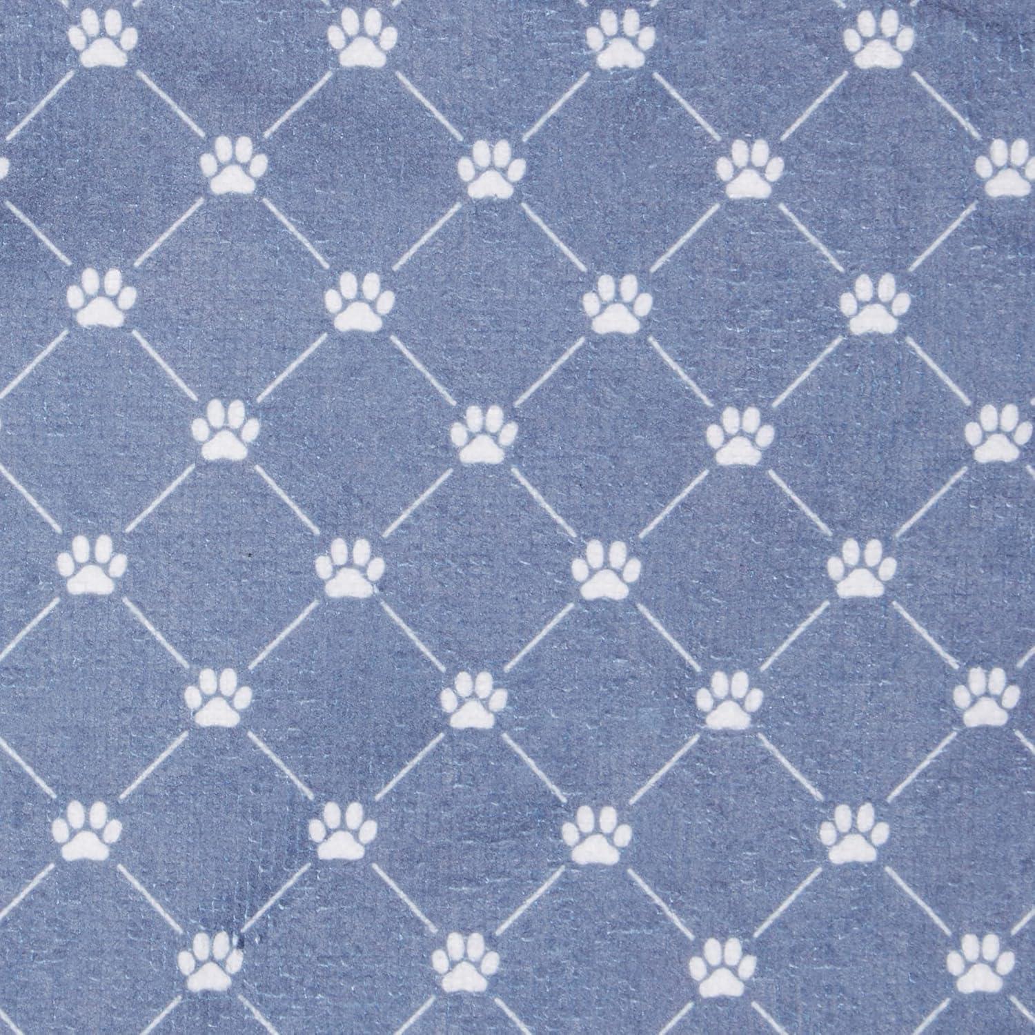 imageBone Dry Pet Grooming Towel Collection Absorbent Microfiber XLarge 41x235quot Trellis GrayTrellis Stonewash Blue