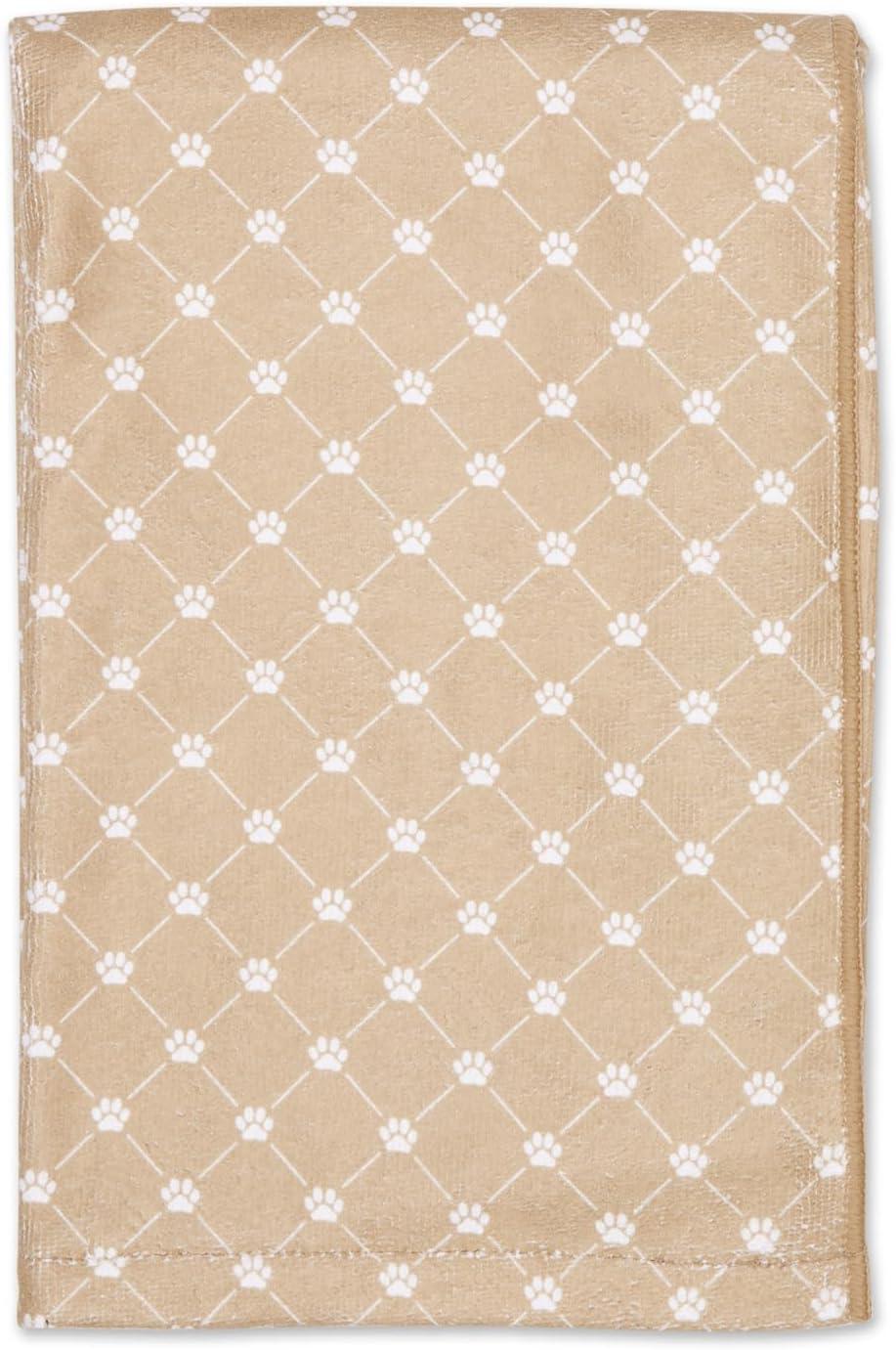 imageBone Dry Pet Grooming Towel Collection Absorbent Microfiber XLarge 41x235quot Trellis GrayTrellis Taupe