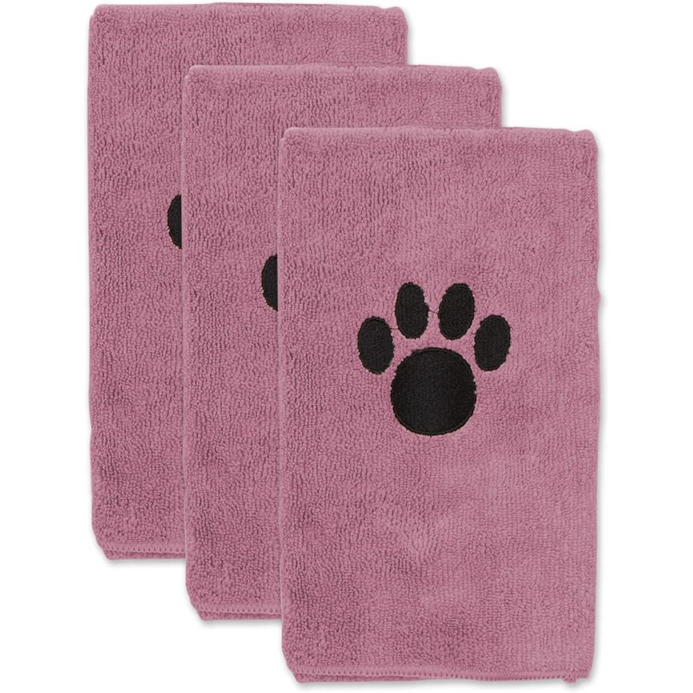 imageBone Dry Pet Grooming Embroidered Microfiber Towel Drying Collection 15x30 Hunter GreenRose