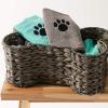 imageBone Dry Pet Grooming Embroidered Microfiber Towel Drying Collection 15x30 Hunter GreenAqua