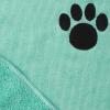imageBone Dry Pet Grooming Embroidered Microfiber Towel Drying Collection 15x30 Hunter GreenAqua