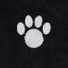 imageBone Dry Pet Grooming Embroidered Microfiber Towel Drying Collection 15x30 Hunter GreenBlack