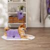 imageBone Dry Pet Grooming Embroidered Microfiber Towel Drying Collection 15x30 Hunter GreenLavender