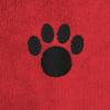 imageBone Dry Pet Grooming Embroidered Microfiber Towel Drying Collection 15x30 Hunter GreenRed