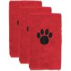 imageBone Dry Pet Grooming Embroidered Microfiber Towel Drying Collection 15x30 Hunter GreenRed
