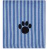 imageBone Dry Pet Grooming Towel Collection Absorbent Microfiber XLarge 41x235quot Striped TaupeBlue