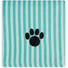 imageBone Dry Pet Grooming Towel Collection Absorbent Microfiber XLarge 41x235quot Striped TaupeStriped Aqua