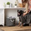imageBone Dry Pet Grooming Towel Collection Absorbent Microfiber XLarge 41x235quot Striped TaupeStriped Black