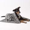 imageBone Dry Pet Grooming Towel Collection Absorbent Microfiber XLarge 41x235quot Striped TaupeStriped Black