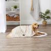 imageBone Dry Pet Grooming Towel Collection Absorbent Microfiber XLarge 41x235quot Striped TaupeStriped Taupe