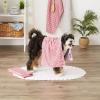 imageBone Dry Pet Grooming Towel Collection Absorbent Microfiber XLarge 41x235quot Trellis GrayTrellis Hunter Green