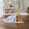 imageBone Dry Pet Grooming Towel Collection Absorbent Microfiber XLarge 41x235quot Trellis GrayTrellis Stonewash Blue