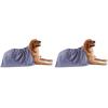 imageBone Dry Pet Grooming Towel Collection Absorbent Microfiber XLarge 41x235quot Trellis GrayTrellis Stonewash Blue