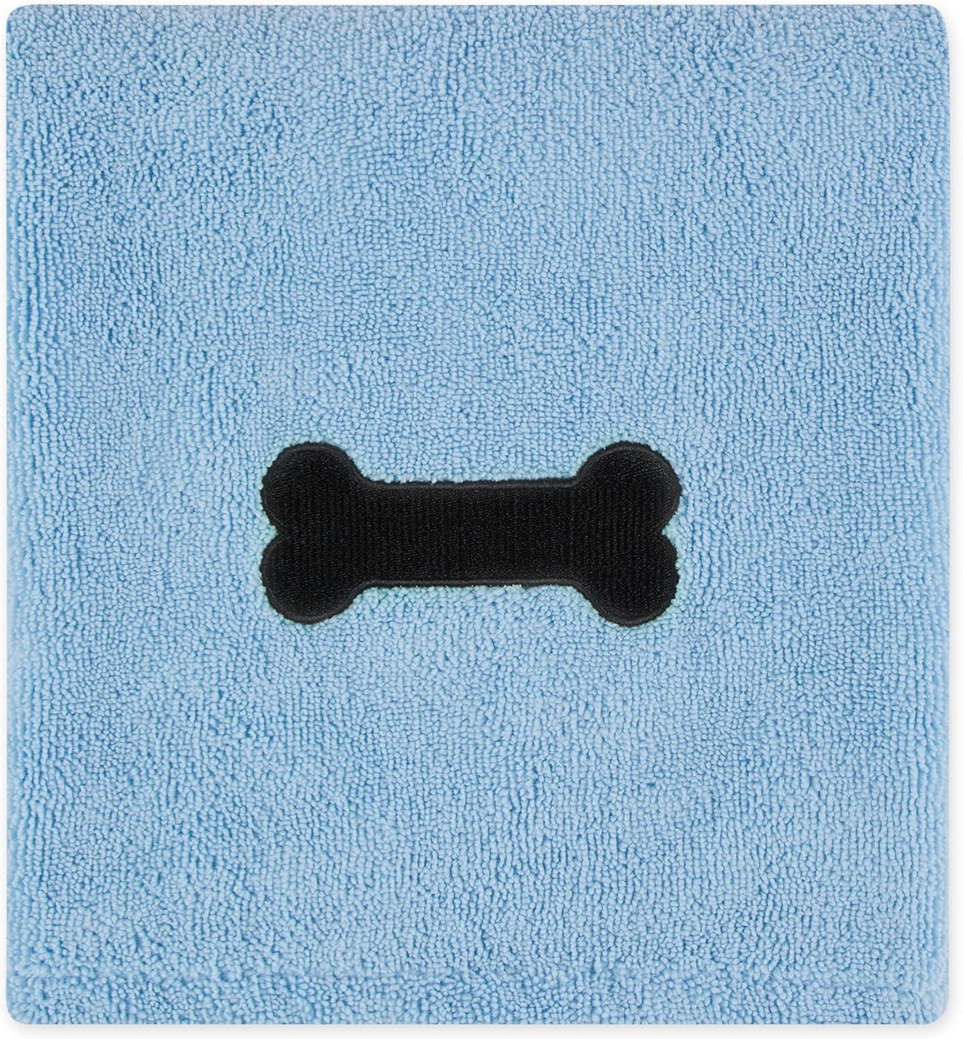 imageBone Dry Pet Grooming Towel Collection Absorbent Microfiber XLarge 41x235quot Embroidered RedBlue