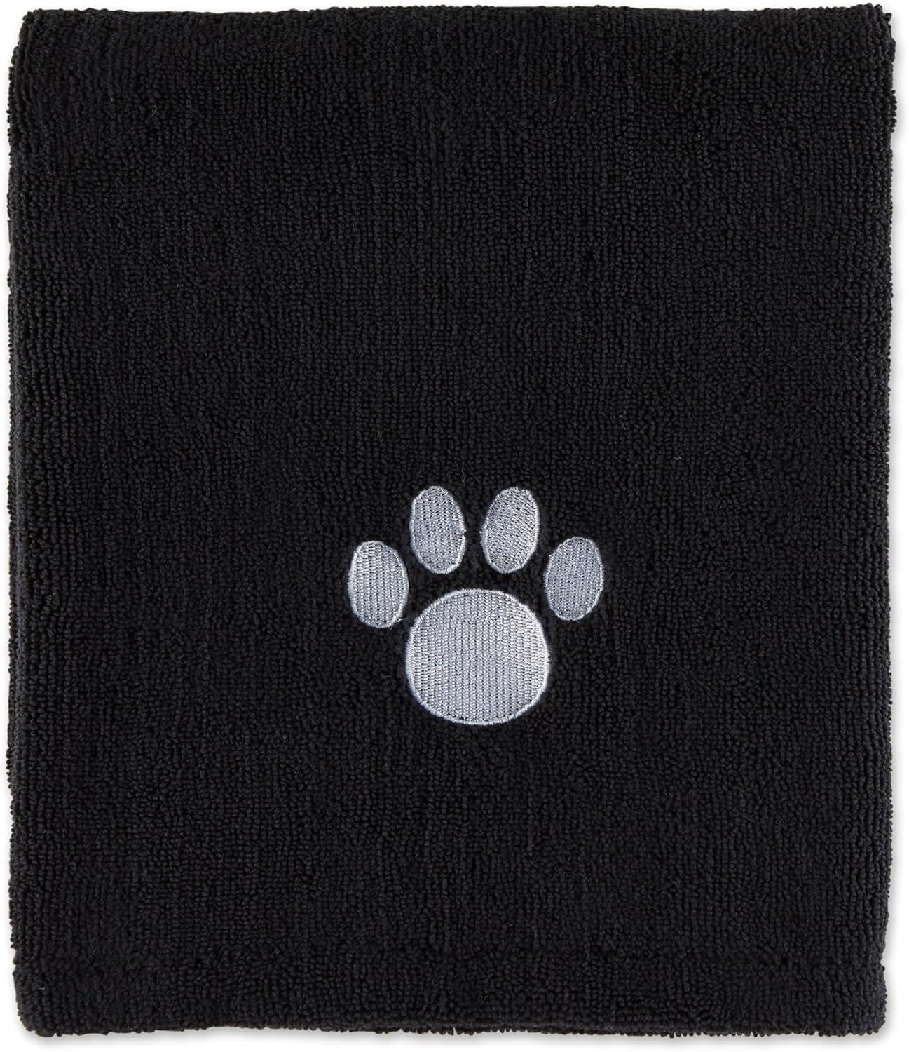 imageBone Dry Pet Grooming Towel Collection Absorbent Microfiber XLarge 41x235quot Embroidered RedEmbroidered Black