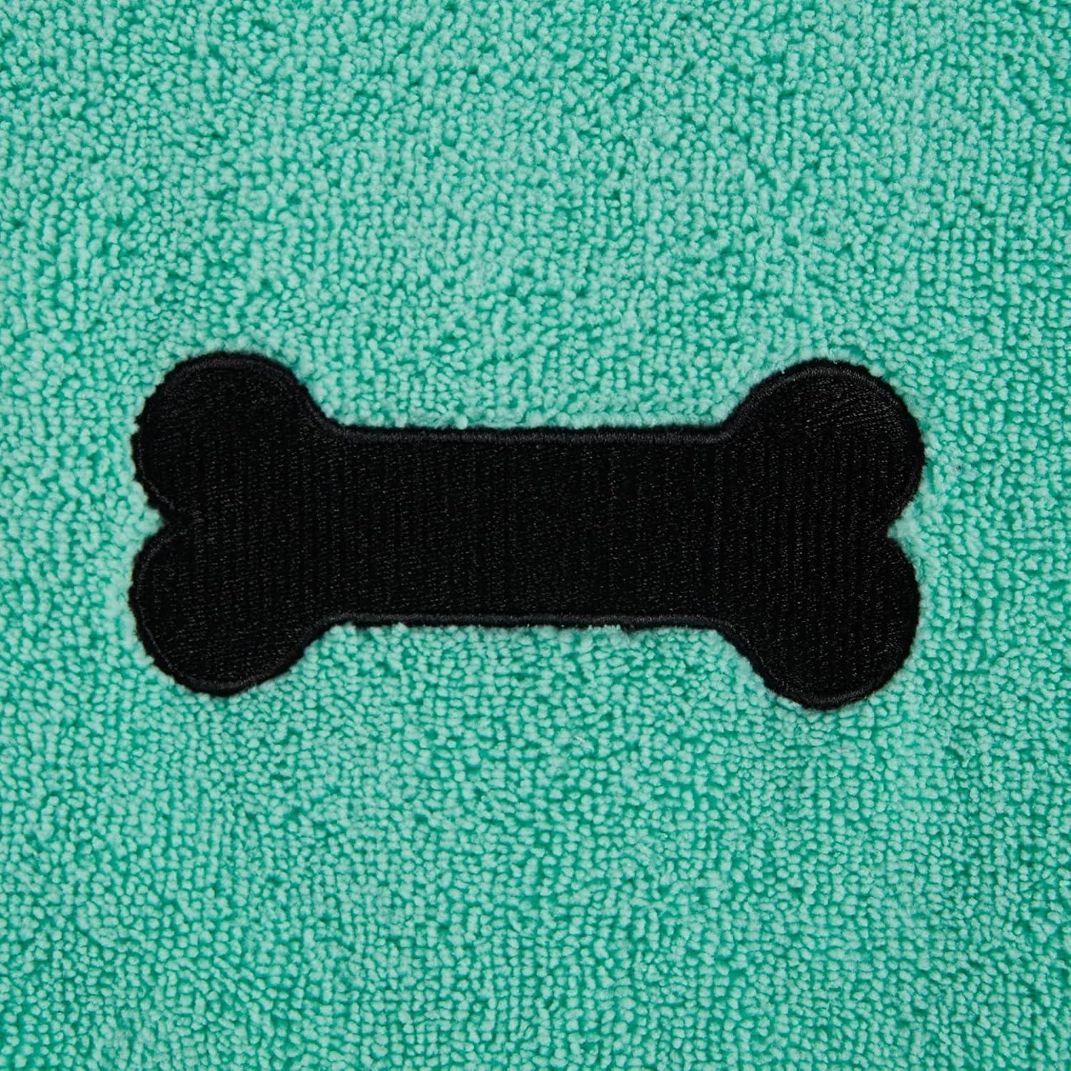 imageBone Dry Pet Grooming Towel Collection Absorbent Microfiber XLarge 41x235quot Embroidered RedEmbroidered Green