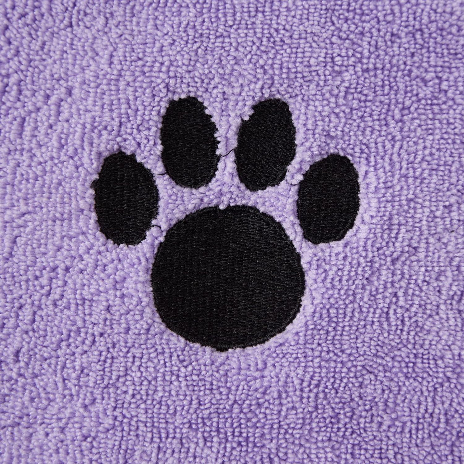 imageBone Dry Pet Grooming Towel Collection Absorbent Microfiber XLarge 41x235quot Embroidered RedEmbroidered Lavender